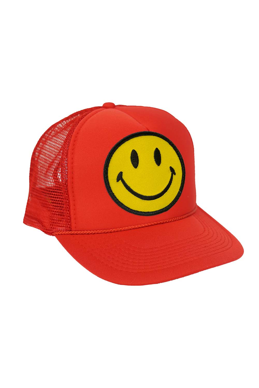 KID'S SMILEY VINTAGE TRUCKER HAT Kid's Hat Aviator Nation OS RED 