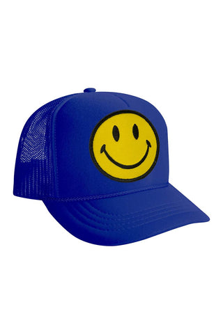 KID'S SMILEY VINTAGE TRUCKER HAT Kid's Hat Aviator Nation OS ROYAL 