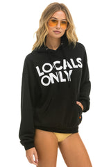 LOCALS ONLY RELAXED PULLOVER HOODIE - BLACK Hoodie Aviator Nation 