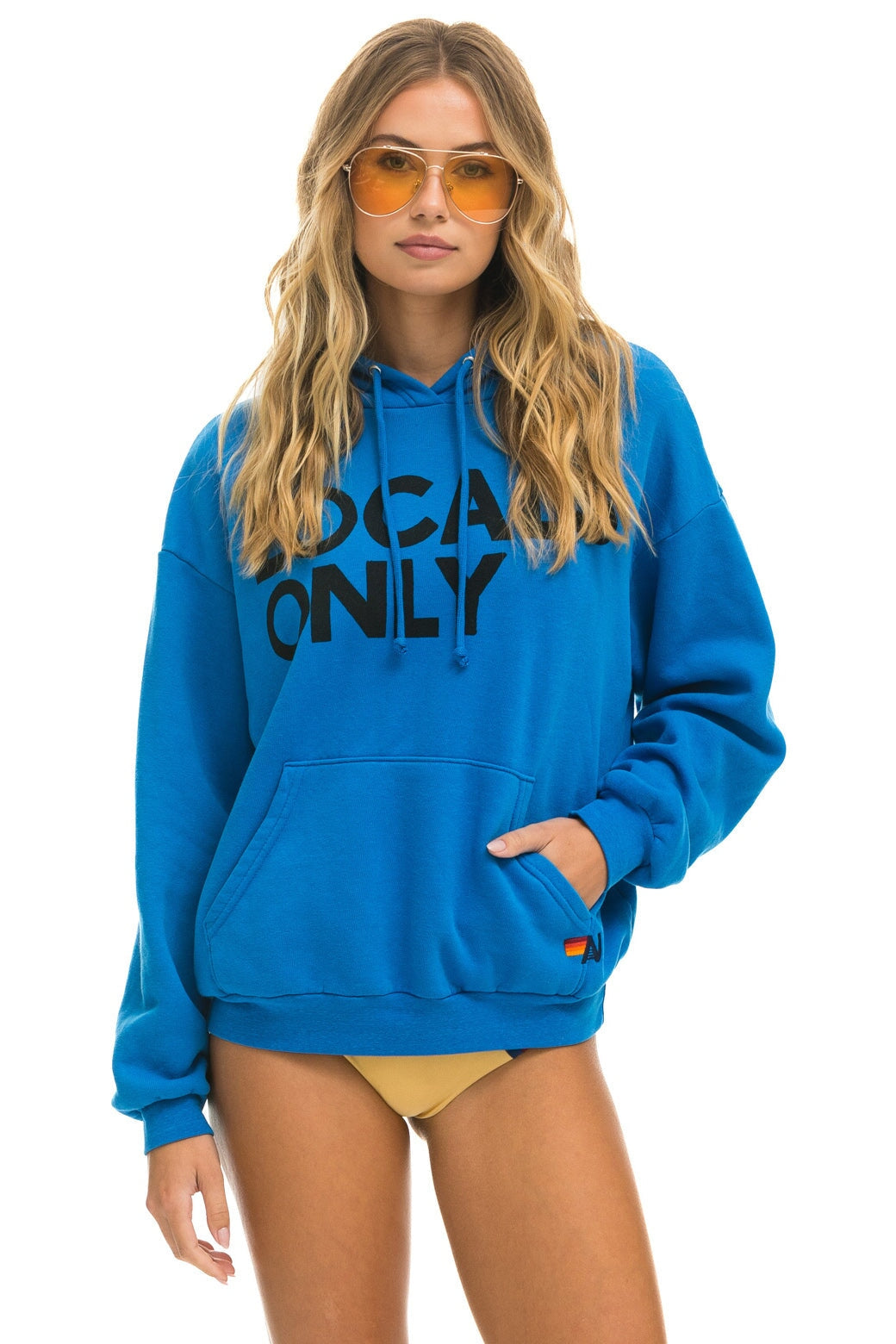 LOCALS ONLY RELAXED PULLOVER HOODIE - OCEAN Hoodie Aviator Nation 