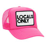 LOCALS ONLY VINTAGE TRUCKER HAT HATS Aviator Nation OS NEON PINK 