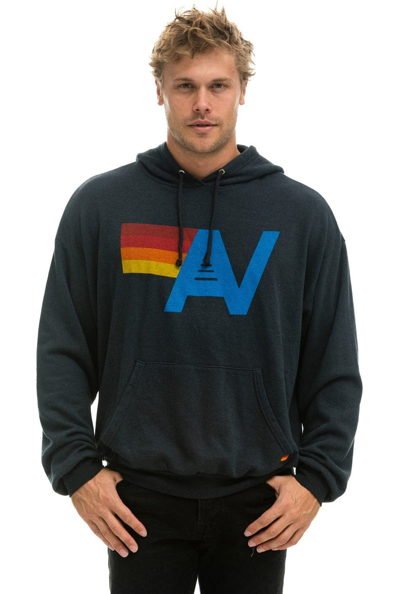 LOGO PULLOVER RELAXED HOODIE - CHARCOAL Hoodie Aviator Nation