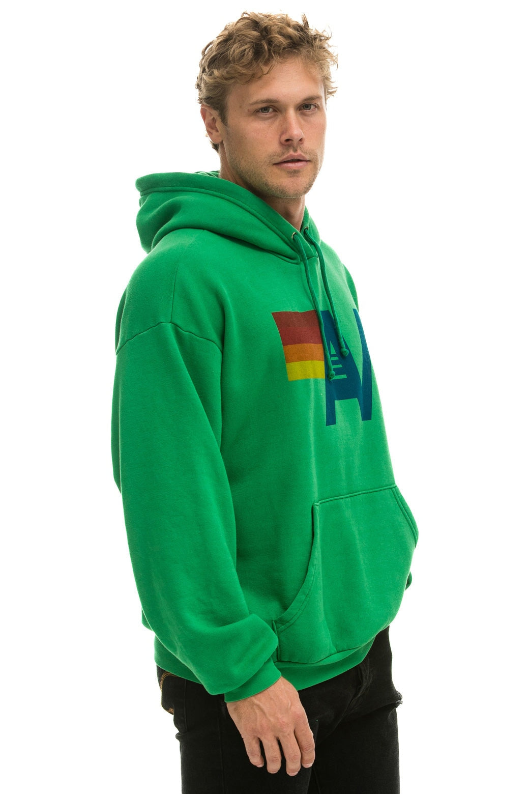 LOGO PULLOVER RELAXED HOODIE - KELLY GREEN Hoodie Aviator Nation 