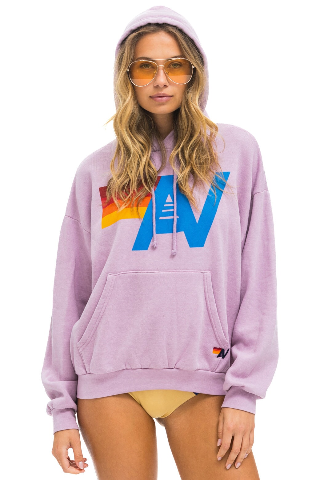 LOGO PULLOVER RELAXED HOODIE - MAUVE Hoodie Aviator Nation 