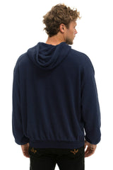 LOGO PULLOVER RELAXED HOODIE - NAVY Hoodie Aviator Nation 