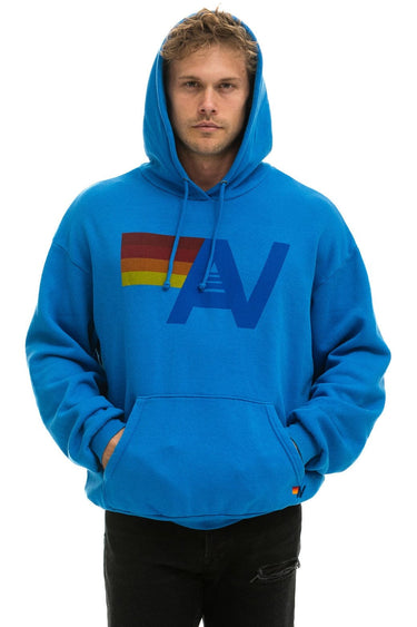 LOGO PULLOVER RELAXED HOODIE - OCEAN Hoodie Aviator Nation 