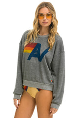 LOGO RELAXED CREW SWEATSHIRT - HEATHER Sweatshirt Aviator Nation 