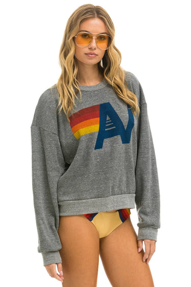 LOGO RELAXED CREW SWEATSHIRT - HEATHER Sweatshirt Aviator Nation 