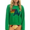 LOGO RELAXED CREW SWEATSHIRT - KELLY GREEN Sweatshirt Aviator Nation 
