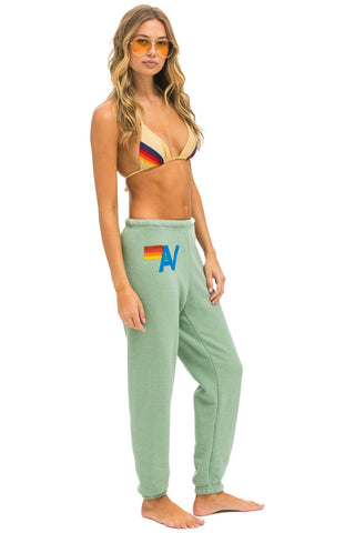 LOGO STITCH SWEATPANTS - SAGE Women's Sweatpants Aviator Nation 