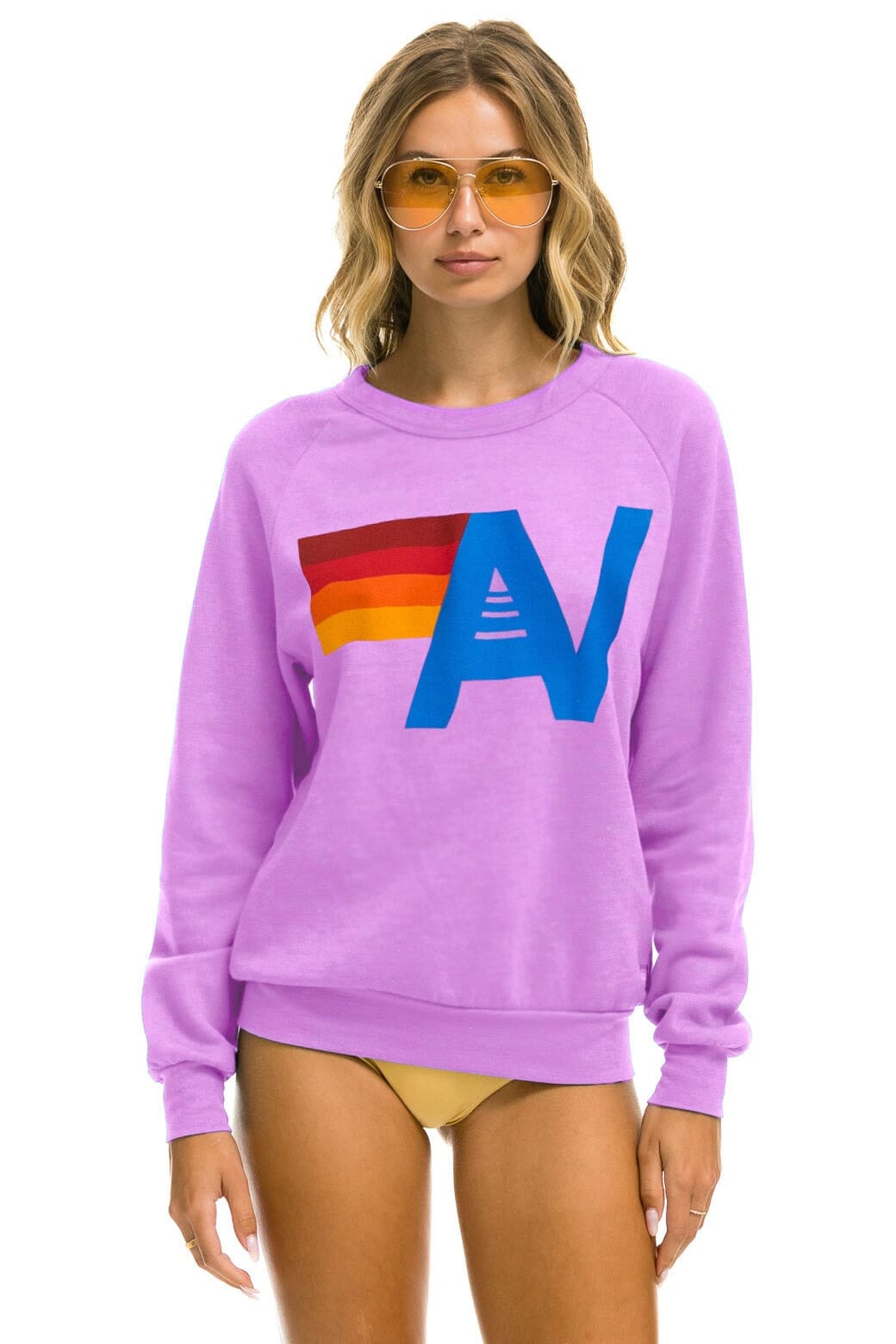 LOGO SWEATSHIRT - NEON PURPLE Sweatshirt Aviator Nation 