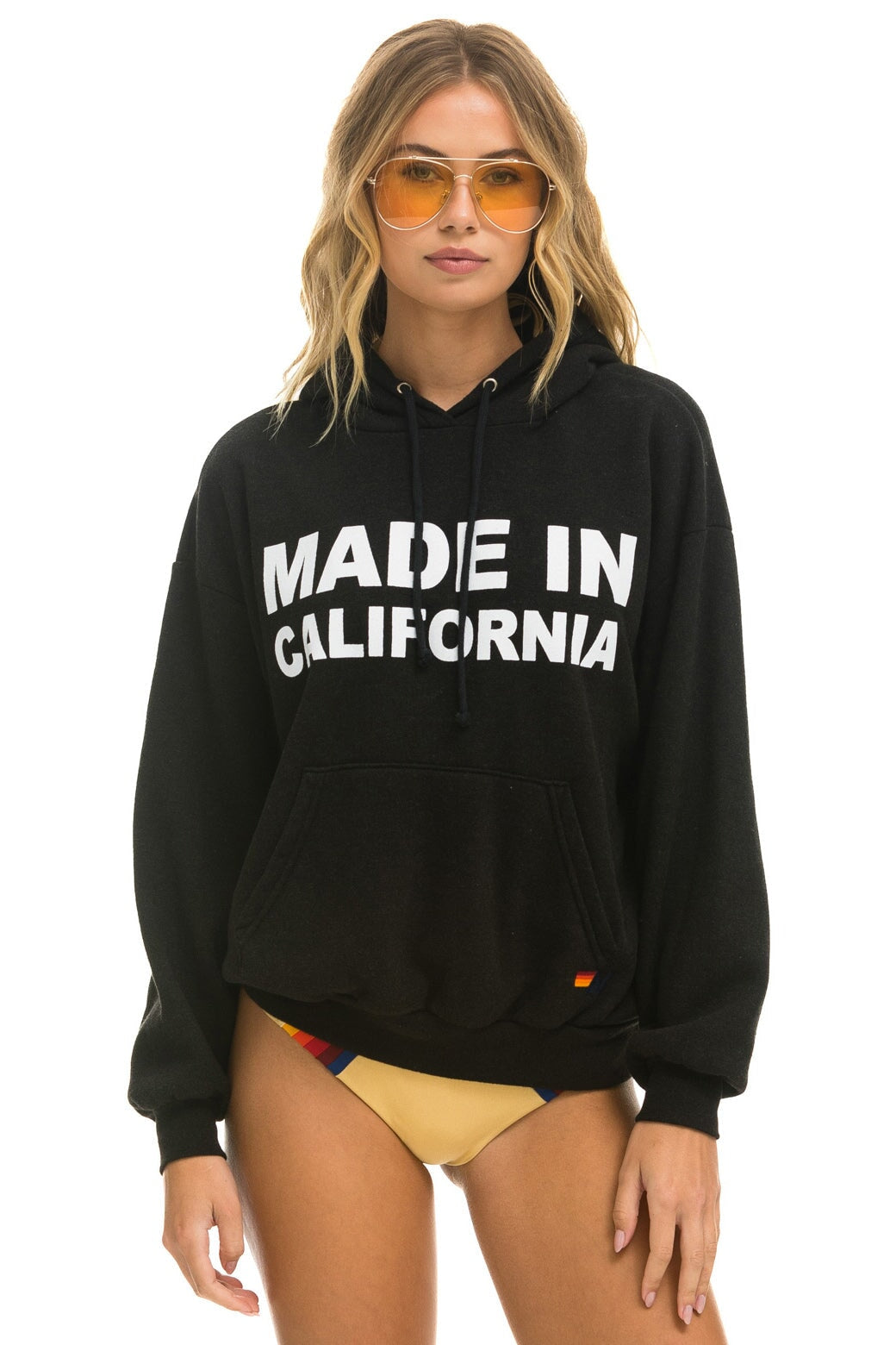 MADE IN CALIFORNIA RELAXED PULLOVER HOODIE - BLACK Hoodie Aviator Nation 