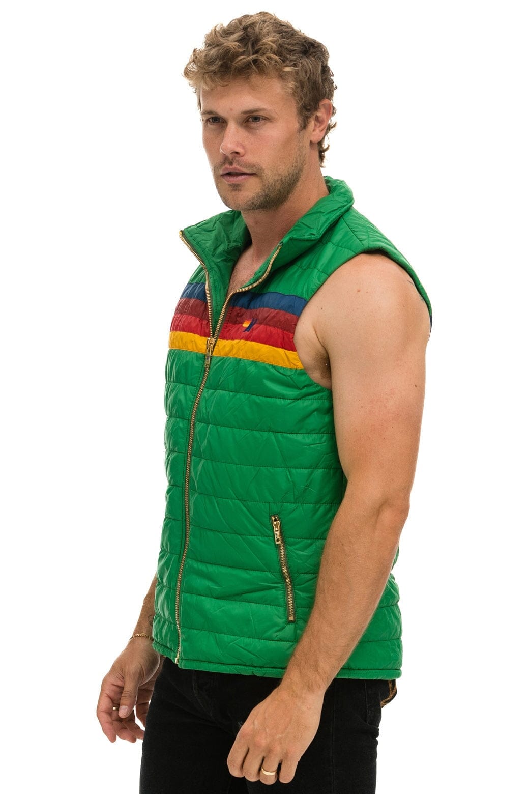 MEN'S 4 STRIPE VEST - AMAZON Men's Vest Aviator Nation 