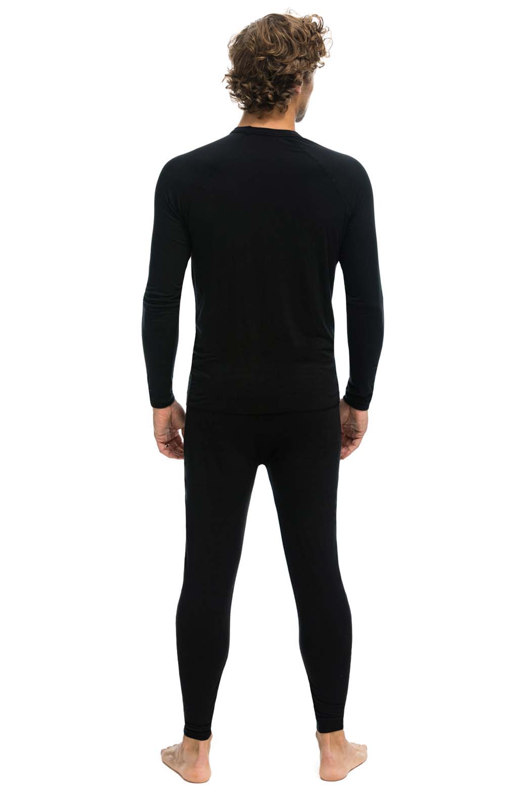 MEN'S MICRO MODAL BASE LAYER SET - BLACK Men's Outerwear Aviator Nation 