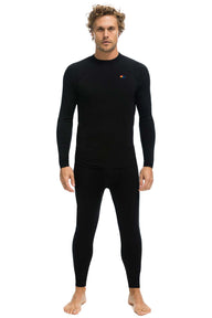 MEN'S MICRO MODAL BASE LAYER SET - BLACK Men's Outerwear Aviator Nation 