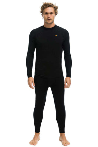 MEN'S MICRO MODAL BASE LAYER SET - BLACK Men's Outerwear Aviator Nation 
