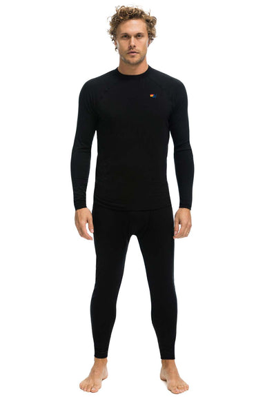 MEN'S MICRO MODAL BASE LAYER SET - BLACK Men's Outerwear Aviator Nation 