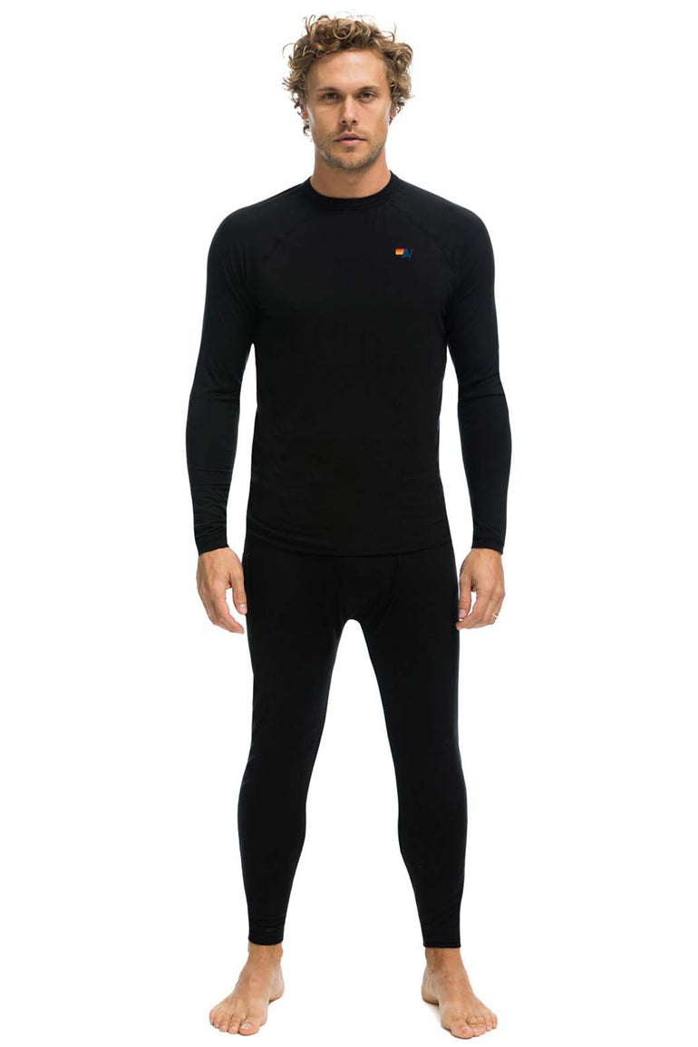 MEN'S MICRO MODAL BASE LAYER SET - BLACK Men's Outerwear Aviator Nation 