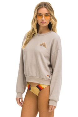 MOUNTAIN STITCH RELAXED CREW SWEATSHIRT - SAND // TAN Sweatshirt Aviator Nation 