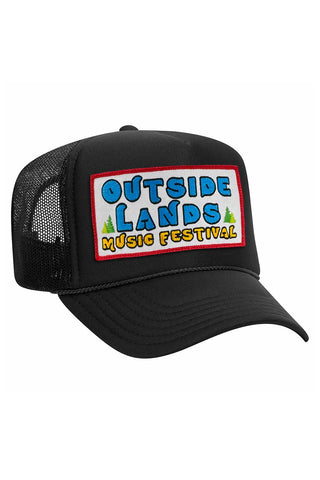 OUTSIDE LANDS 2024 VINTAGE LOW RISE TRUCKER HATS Aviator Nation OS BLACK 