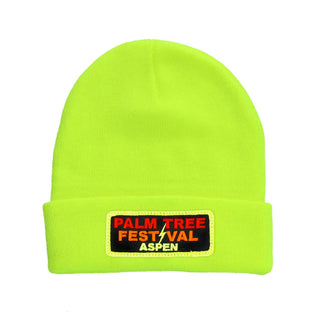 PALM TREE FESTIVAL ASPEN 2024 BEANIE - NEON YELLOW Beanie Aviator Nation 