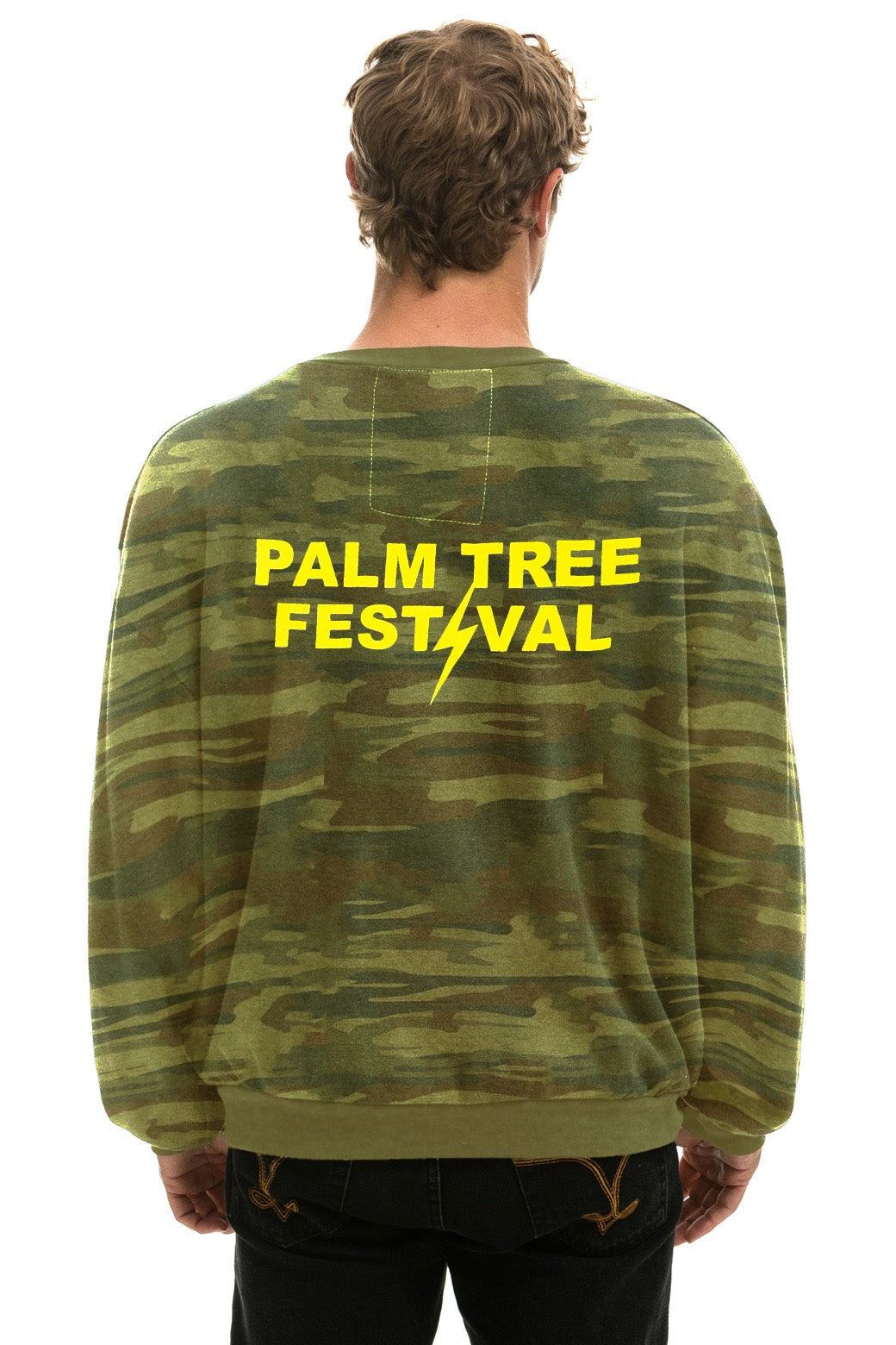 PALM TREE FESTIVAL ASPEN 2024 CREW SWEATSHIRT RELAXED - CAMO Sweatshirt Aviator Nation 