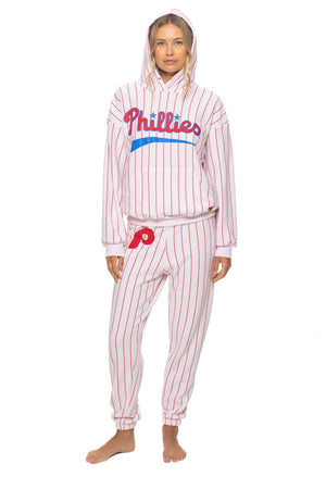 PRESALE: PHILADELPHIA PHILLIES PINSTRIPE 2026 SWEATPANTS - WHITE // RED