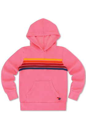 KID'S 5 STRIPE PULLOVER HOODIE