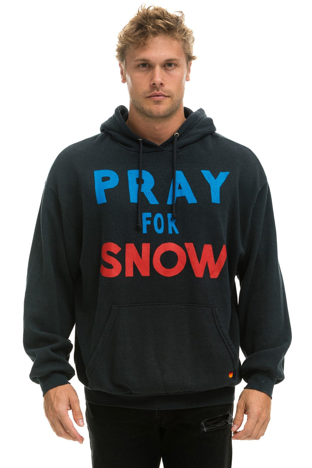 PRAY FOR SNOW RELAXED PULLOVER HOODIE - CHARCOAL Hoodie Aviator Nation 