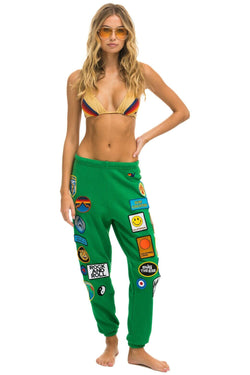 PRESALE: VINTAGE PATCH SWEATPANTS - KELLY GREEN Women's Sweatpants Aviator Nation 