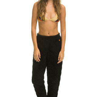 QUILTED SWEATPANTS - BLACK Women's Sweatpants Aviator Nation 