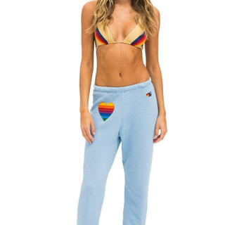 RAINBOW HEART STITCH SWEATPANTS - ICE Women's Sweatpants Aviator Nation 
