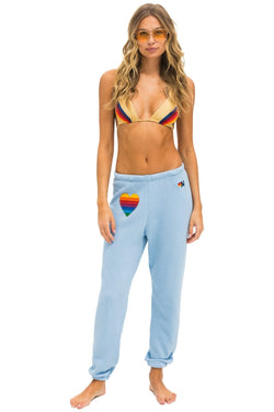 RAINBOW HEART STITCH SWEATPANTS - ICE Women's Sweatpants Aviator Nation 