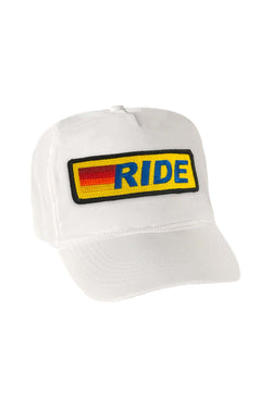 RIDE LOGO - VINTAGE NYLON TRUCKER HATS Aviator Nation 
