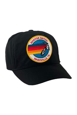 SIGNATURE NASHVILLE VINTAGE NYLON TRUCKER HAT HATS Aviator Nation BLACK OS 