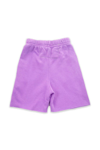 SMILEY KIDS SWEATSHORTS - NEON PURPLE Kid's Shorts Aviator Nation 