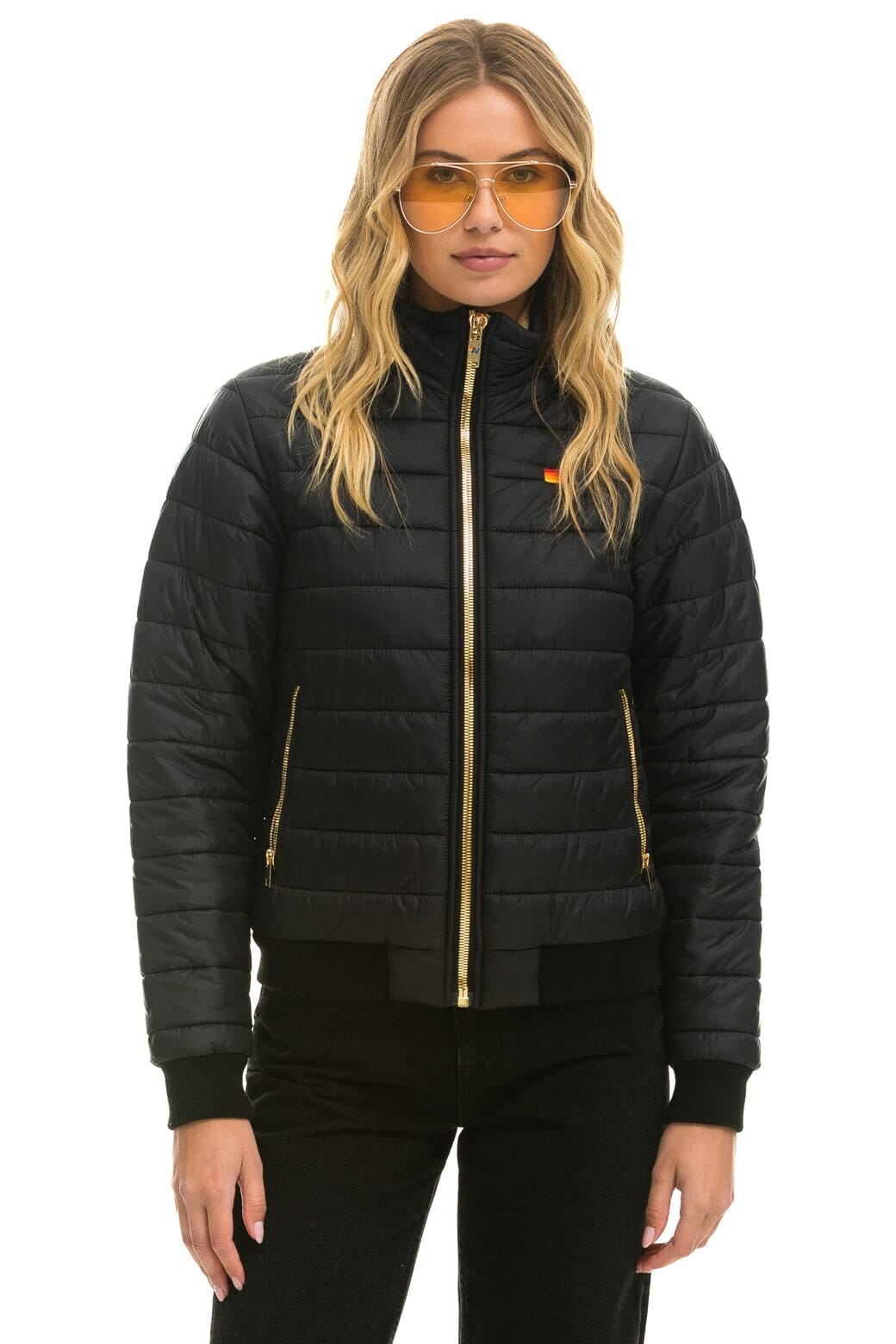 SUNBURST JACKET - BLACK Women's Outerwear Aviator Nation 