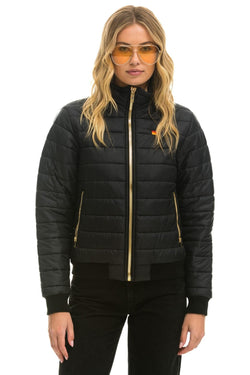 SUNBURST JACKET - BLACK Women's Outerwear Aviator Nation 