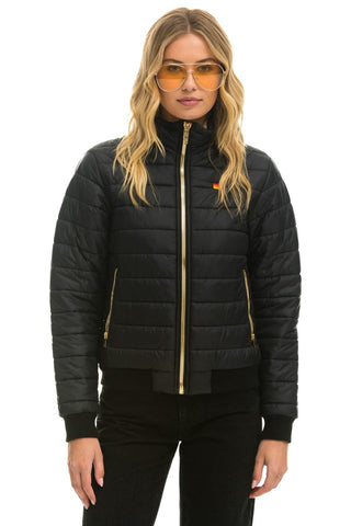 SUNBURST JACKET - BLACK Women's Outerwear Aviator Nation 
