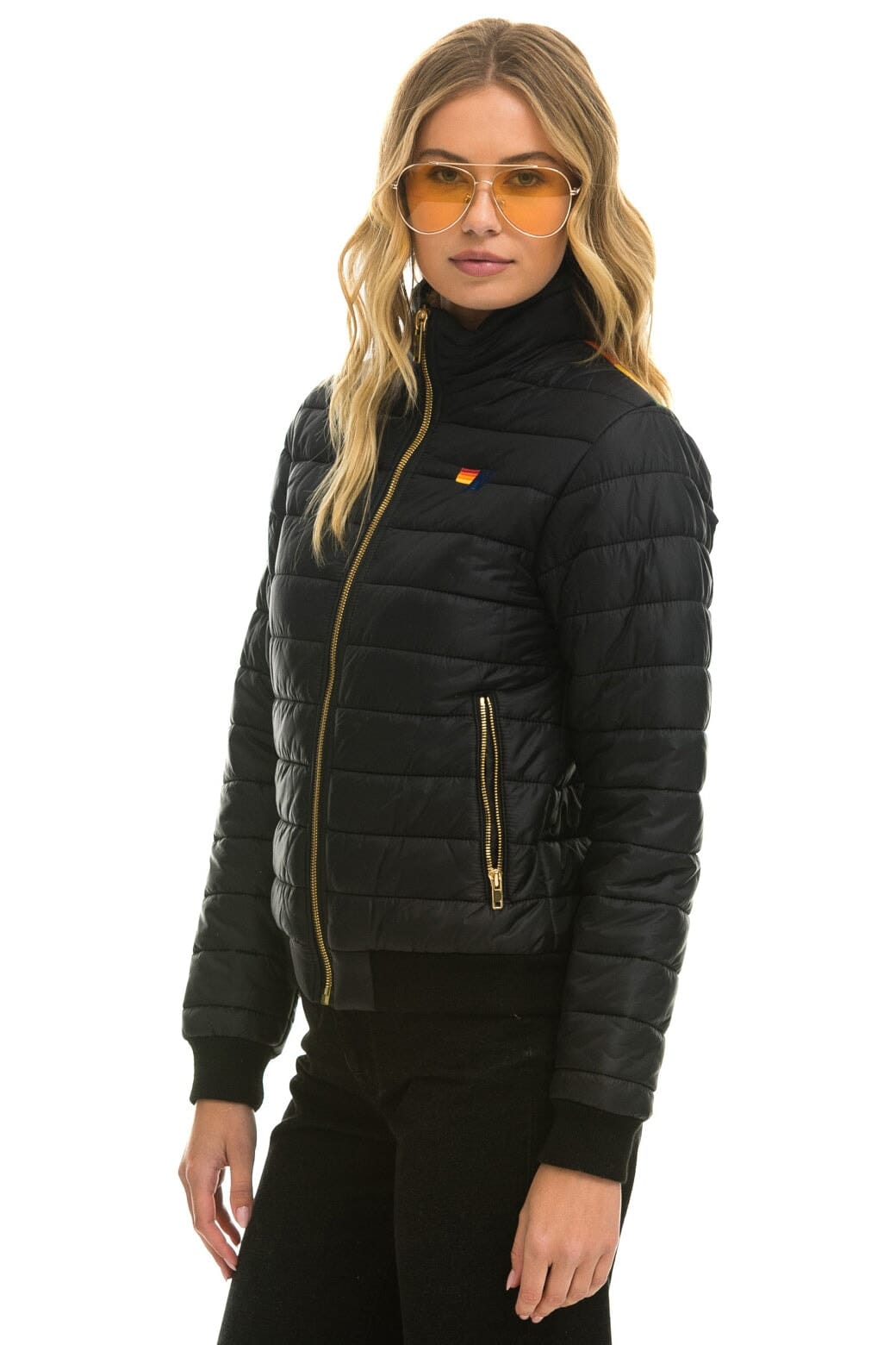 SUNBURST JACKET - BLACK Women's Outerwear Aviator Nation 