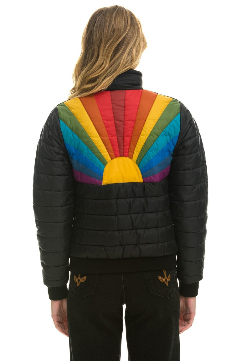 SUNBURST JACKET - BLACK Women's Outerwear Aviator Nation 