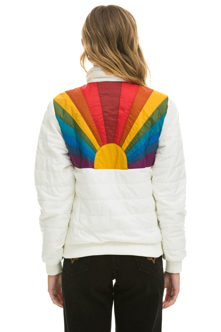 SUNBURST JACKET - WHITE Women's Outerwear Aviator Nation 