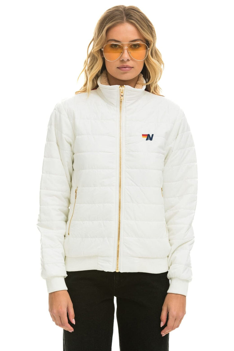 SUNBURST JACKET - WHITE Women's Outerwear Aviator Nation