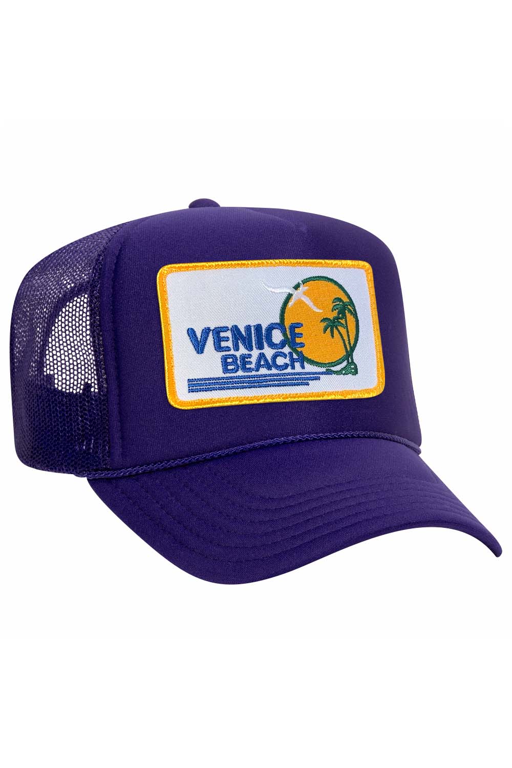 VENICE BEACH VINTAGE TRUCKER HAT HATS Aviator Nation OS PURPLE 