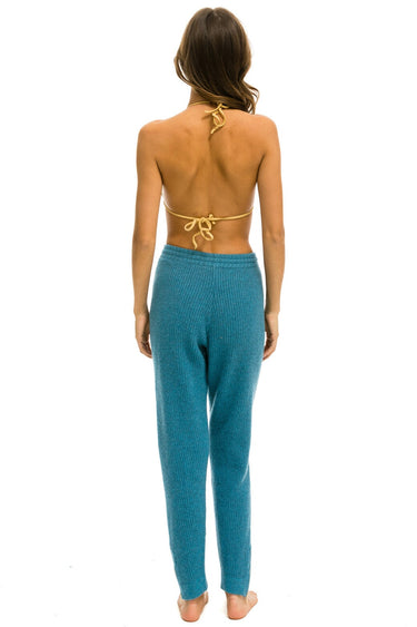 VINTAGE CABIN CASHMERE SWEATER PANT - COBALT Women's Sweatpants Aviator Nation 