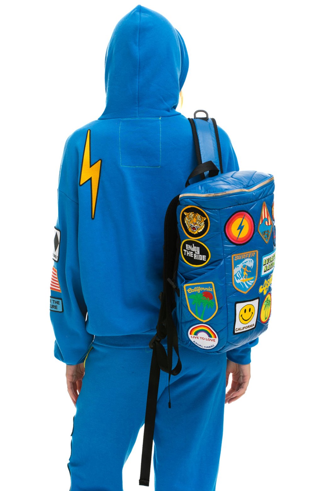 VINTAGE PATCH PUFFER BACKPACK - SNORKEL BLUE Backpack Aviator Nation 