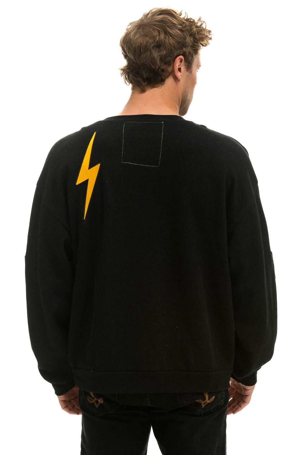 VINTAGE PATCH RELAXED CREW SWEATSHIRT - BLACK Sweatshirt Aviator Nation 