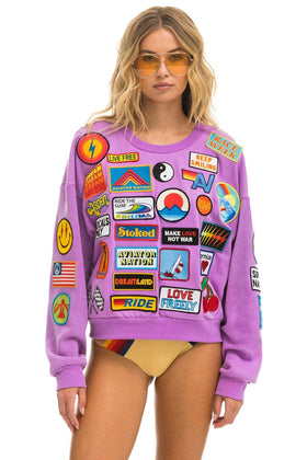 VINTAGE PATCH RELAXED CREW SWEATSHIRT