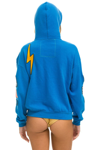 VINTAGE PATCH RELAXED PULLOVER HOODIE- OCEAN Hoodie Aviator Nation 