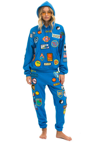 VINTAGE PATCH RELAXED PULLOVER HOODIE- OCEAN Hoodie Aviator Nation 